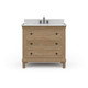 Hayward Single Vanity w/ Sink & Marble Top - Farmhouse style Bath & Laundry furniture (Tapware not included)