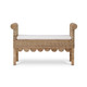Newport Scalloped Rattan Bench - Hand made Coastal style Bedroom furniture