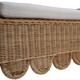 Newport Scalloped Rattan Bench - Solid Timber Coastal style Bedroom furniture