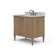 Eclipse Single Vanity w/ Sink & Marble Top - Size: 96H x 91W x 59D (cm) - Mid-Century style Bath & Laundry furniture (Tapware not included)