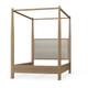 Luna Canopy Bed Queen - Size: 229H x 164W x 222D (cm) - Mid-Century Modern style
