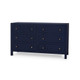 Kagu 6 Drawer Dresser w/ Raffia - Size: 86H x 147W x 51D (cm) - Mid-Century Modern style