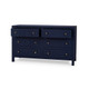 Kagu 6 Drawer Dresser w/ Raffia - Solid Timber Mid-Century Modern style Bedroom furniture