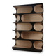 Vannes Crescent Bookcase - Size: 221H x 150W x 46D (cm) - Mid-Century Modern style