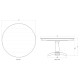 Provincial Round Dining Table 150cm - Architectural White / Fruit Wood - Hobart, Launceston, Perth French Provincial style Dining Room furniture