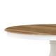 Provincial Round Dining Table 150cm - Architectural White / Fruit Wood - Solid Timber French Provincial style Dining Room furniture
