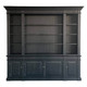 Reims Library Bookcase /TV Media Unit - Weathered Black - Hamptons style