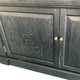Reims Library Bookcase /TV Media Unit - Weathered Black - Hand made Living Room furniture
