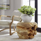 Sola Handcrafted Teak Side Table - Size: 45H x 62W x 62D (cm) - Organic style