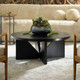 Nadette Espresso Coffee Table - Size: 42H x 102W x 102D (cm) - Contemporary style