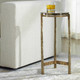 Eternity Brass Accent Table - Size: 58H x 29W x 29D (cm) - Mid-Century Modern style