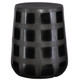 Patchwork Gridded Black Garden Stool Contemporary style Accent Table Decor
