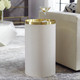 Circuit Brass & White Accent Table - Size: 61H x 35W x 35D (cm) - Contemporary style