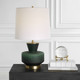 Trentino Dark Emerald Green Table Lamp - Size: 71H x 41W x 41D (cm) - Mid-Century Modern style
