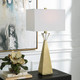 Arete Modern Brass Table Lamp - Size: 81H x 41W x 25D (cm) - Mid-Century Modern style