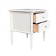 Raffles 2-Drawer Side Table - White - Hobart, Launceston, Perth Oriental style Bedroom furniture