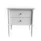 Raffles 2-Drawer Side Table - White - NH1286