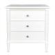 Raffles 3-Drawer Side Table - White Bedroom Furniture - NH1296