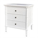 Raffles 3-Drawer Side Table - White - Hobart, Launceston, Perth Oriental style Bedroom furniture