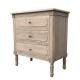 Versailles Bedside Table w/ Button Handles - Weathered Oak - HL132-1#105
