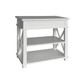 Xavier Large Side Table w/ Shelf - White - HL545#MW
