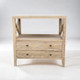 Montauk Large Side Table - Whitewash Oak Bedroom Furniture - HL612-CS