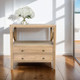 Montauk Large Side Table - Weathered Oak Bedroom Furniture - HL612-105