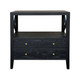 Montauk Large Side Table - Black Oak Bedroom Furniture - HL612-107