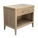 Portland Wide One Drawer Side Table - Weathered Oak - Hand made Bedroom furniture