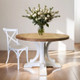 Bellevue Dining Table 120cm - Natural Oak Parquetry Top Dining Room Furniture - D185-120