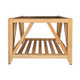 Amalfi Side Table Glass Top - Natural Oak - Coastal style