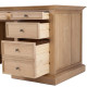 Winchester Panel Desk - Natural Oak - Hobart, Launceston, Perth French Provincial style Office & Study furniture