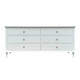 Bordeaux Dresser 6 Drawers Small Knobs - White - Hand made Bedroom furniture
