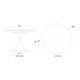 Pierre Bistro Table - Hand made Mid-Century Modern style Dining Room furniture