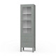 Kagu Tall Cabinet Wrapped in Raffia - Size: 213H x 61W x 41D (cm) - Mid-Century Modern style