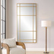 Spurgeon Gold Window Mirror - Size: 203H x 100W x 5D (cm) - Mid-Century Modern style