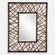Teak Maze Rectangle Mirror Organic style Wall Mirror Decor