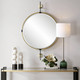 Guardrail Round Mirror - Size: 121H x 79W x 10D (cm) - Mid-Century Modern style