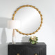 Nacala Round Gold Mirror - Size: 100H x 100W x 4D (cm) - Mid-Century Modern style Nacala Round Gold Mirror - Size: 100H x 100W x 4D (cm) - Mid-Century Modern style