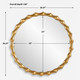 Nacala Round Gold Mirror - Sale on Mid-Century style Wall Mirrors
