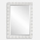Haya White Scalloped Mirror Organic style Wall Mirror Decor