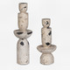 Nouveau Tower Sculptures Set/2 Geometric style Sculpture Decor