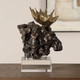 Moose Bust Bronze Sculpture - Australia wide delivery