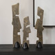 Geometric Echoes Bronze Sculptures Set/3 - Size: 46H x 10W x 7D (cm) - Geometric style