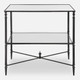 Henzler Mirrored Steel Lamp Table Contemporary style Accent Table Decor