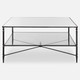 Henzler Mirrored Steel Coffee Table Contemporary style Accent Table Decor