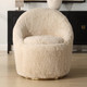 Crue Sheepskin Swivel Chair - Size: 84H x 78W x 81D (cm) - Contemporary style