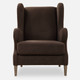 Serpentine Brown Fabric Accent Chair Contemporary style Accent Chair Decor
