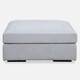Refuge Cloud Blue Sofa Ottoman - Size: 51H x 102W x 102D (cm) - Contemporary style