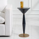 Luster Navy Blue Accent Table - Size: 65H x 30W x 30D (cm) - Mid-Century Modern style